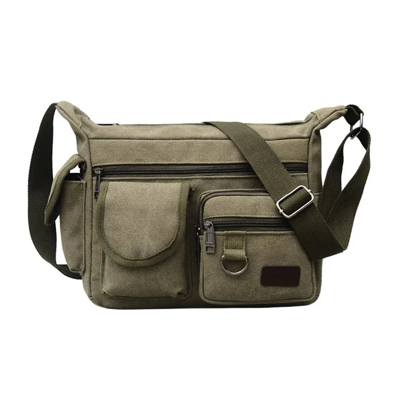 Bolso de hombro de lona para hombre, estilo retro para viajes - imagen 10