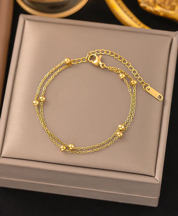 Pulsera de corazones con cadena cubana en acero 304 y baño de oro 18K - imagen 14