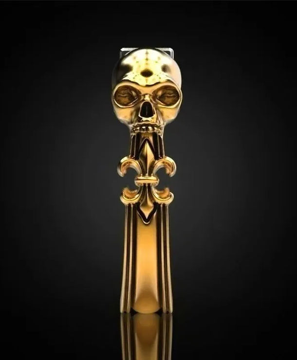 Anillo de aleación con diseño de calavera dorada, estilo punk - imagen 2