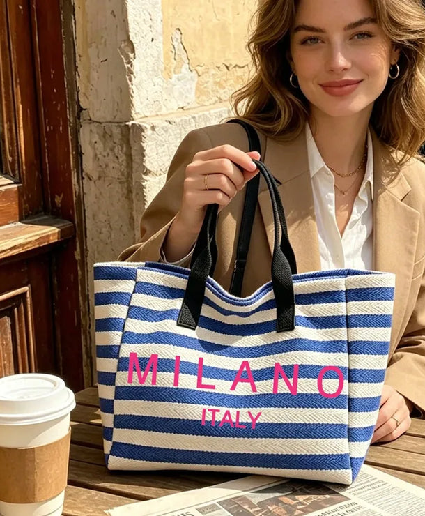 Cosmetiquera de poliéster con estampado de letras, portátil y unisex - imagen 5