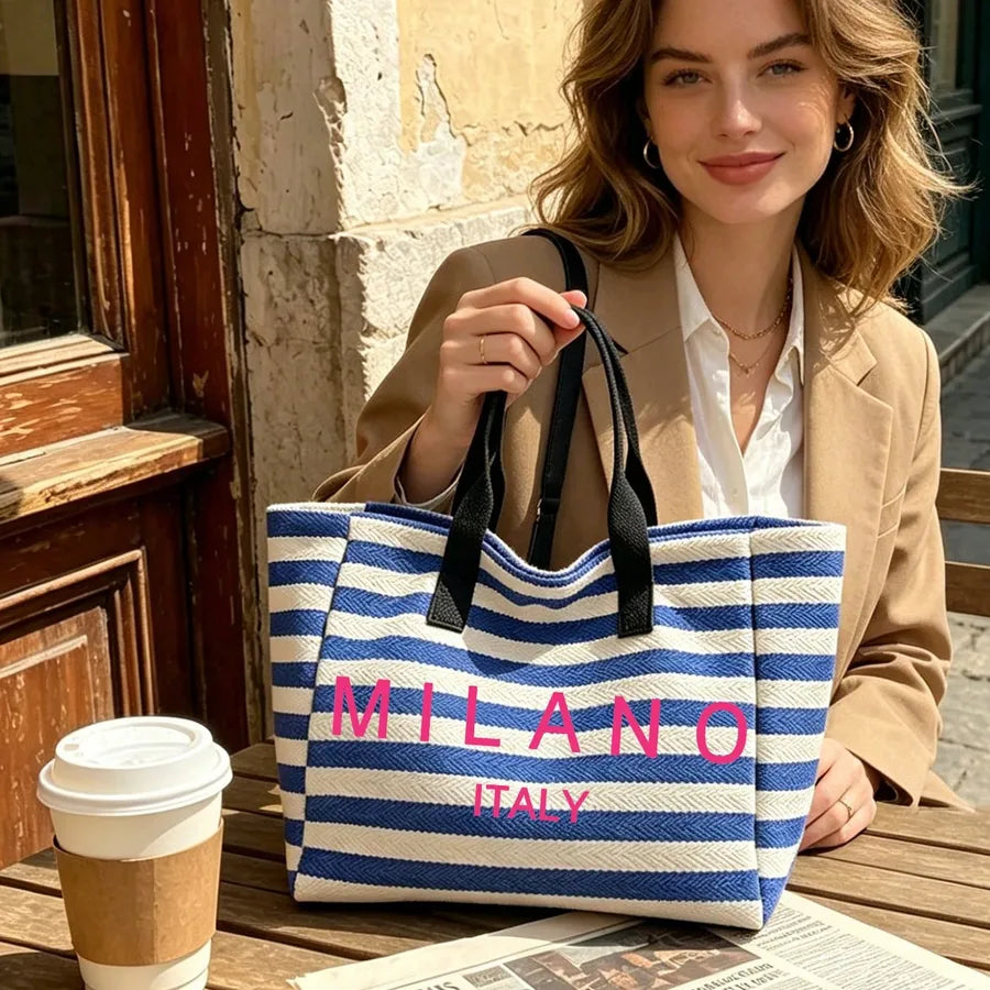 Cosmetiquera de poliéster con estampado de letras, portátil y unisex - imagen 5