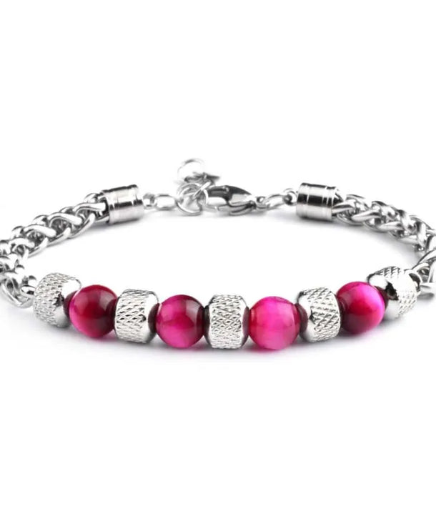 Pulsera de acero de titanio para hombre con diseño geométrico pulido - imagen 10