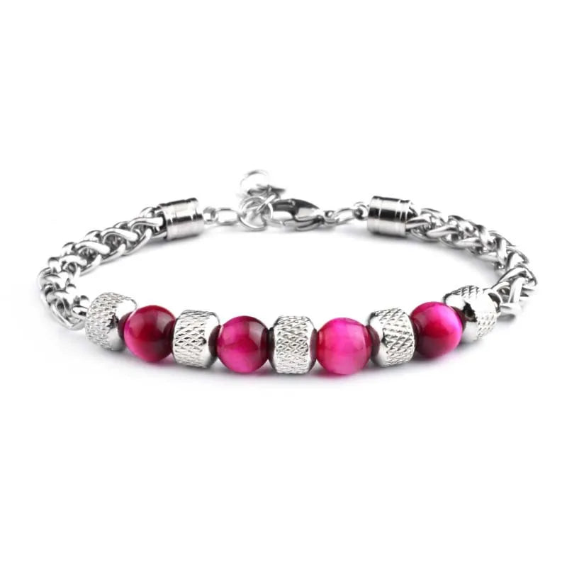 Pulsera de acero de titanio para hombre con diseño geométrico pulido - imagen 10