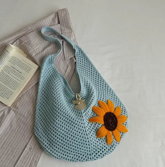 Bolso de crochet con diseño calado para mujer, estilo veraniego - imagen 9