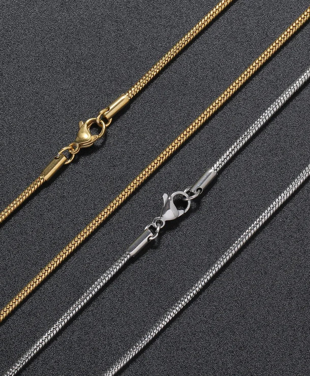 Collar de acero inoxidable con diseño geométrico, unisex - imagen 5