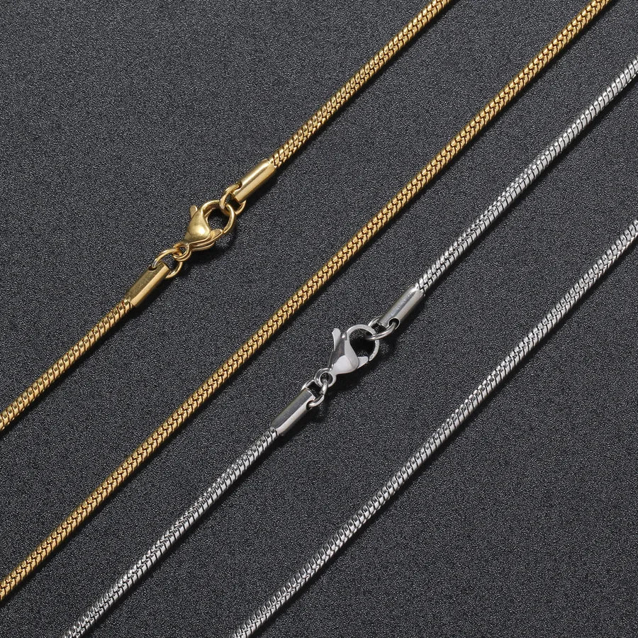 Collar de acero inoxidable con diseño geométrico, unisex - imagen 5