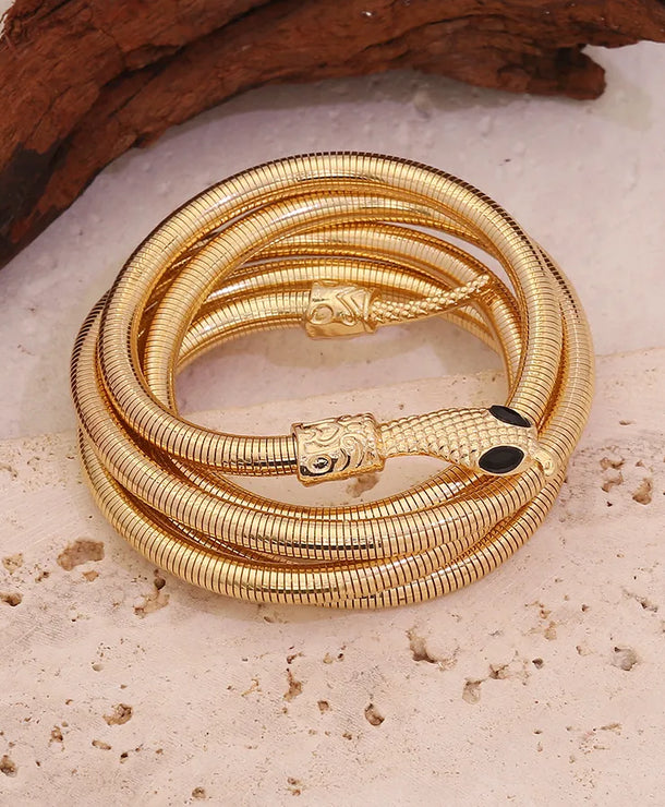 Brazaletes de aleación con diseño de serpiente, estilo elegante - imagen 5