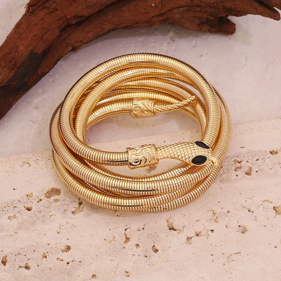 Brazaletes de aleación con diseño de serpiente, estilo elegante - imagen 5