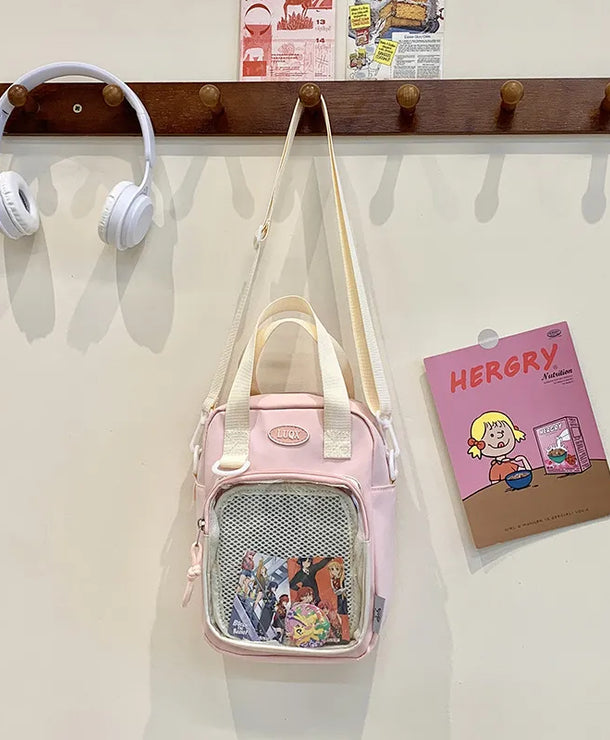 Bolso cruzado de tela para mujer en color liso, estilo streetwear - imagen 3