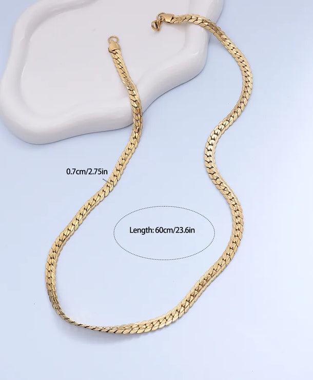Collar de cadena cubana para hombre con baño de oro 18K en acero 304 - imagen 2