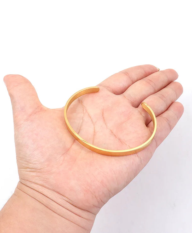 Brazalete de acero inoxidable 304 para hombre con diseño en forma de C - imagen 9