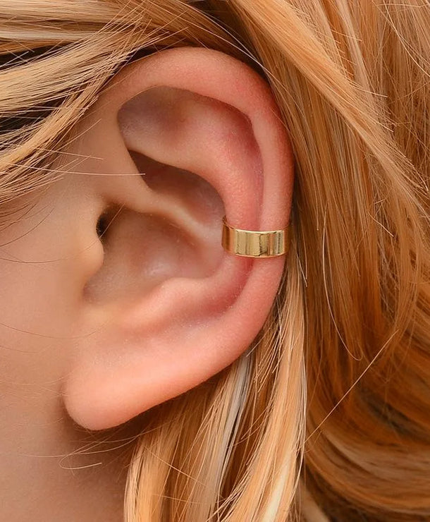 Aretes de cobre con forma de U y acabado galvanizado, unisex