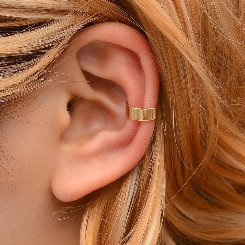 Aretes de cobre con forma de U y acabado galvanizado, unisex