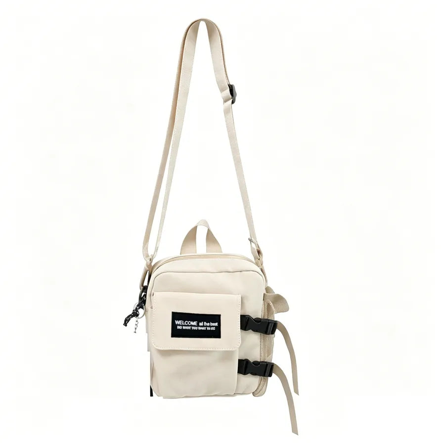Bolso cruzado de nylon para hombre en color liso, estilo urbano - imagen 13