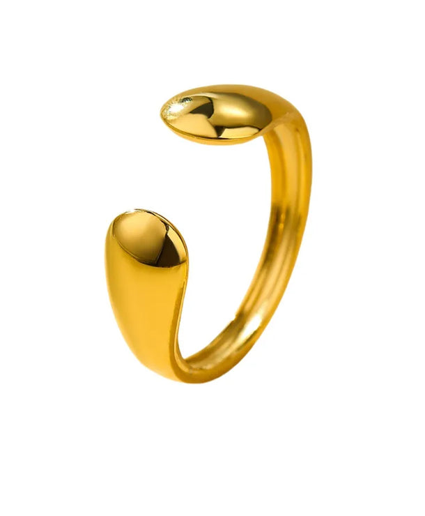 Anillo ajustable de acero inoxidable 304 en color liso, estilo IG - imagen 4