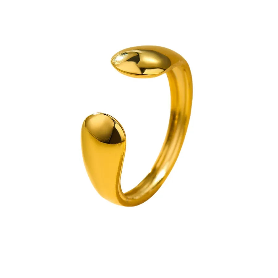 Anillo ajustable de acero inoxidable 304 en color liso, estilo IG - imagen 4