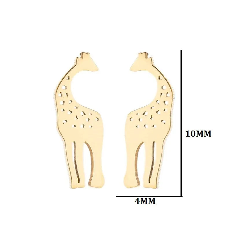 Aretes de animalitos con baño de oro 18K en acero 304 para mujer - imagen 27