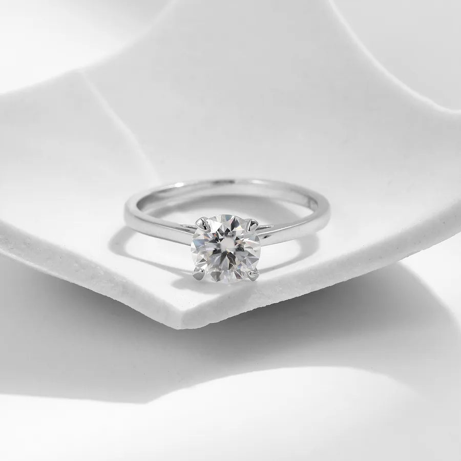 Anillos de plata esterlina 925 con moissanita y diseño redondo - imagen 5