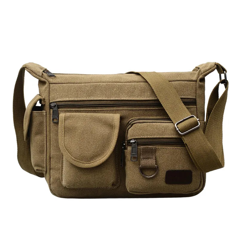 Bolso de hombro de lona para hombre, estilo retro para viajes - imagen 5