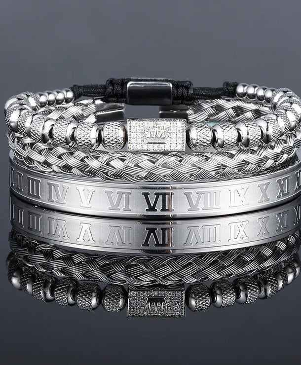 Pulsera de acero de titanio para hombre con dije de corona, estilo punk - imagen 7