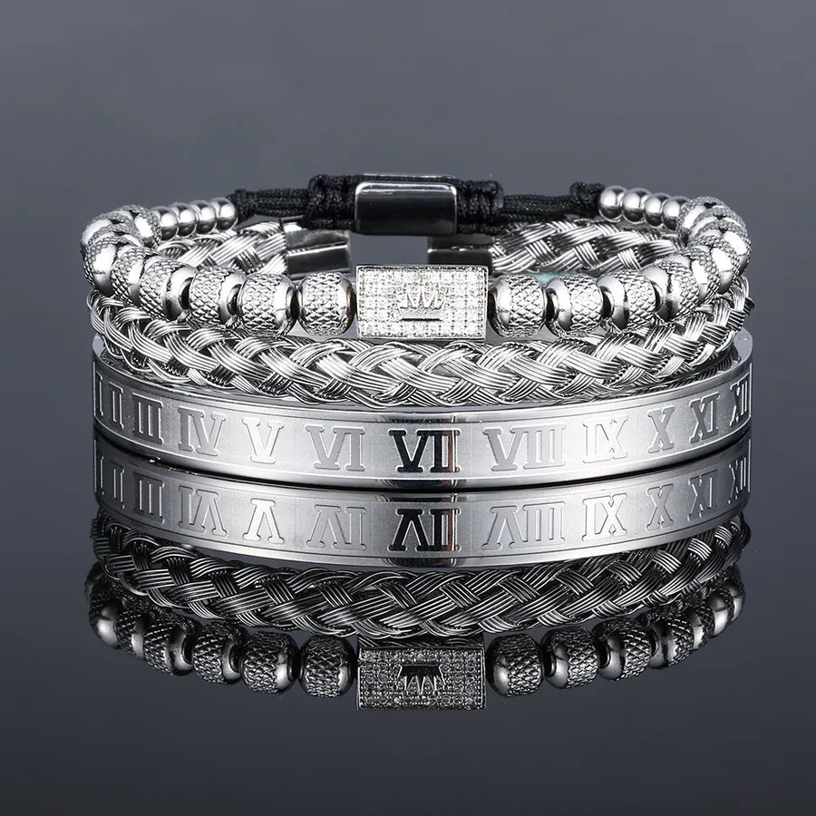 Pulsera de acero de titanio para hombre con dije de corona, estilo punk - imagen 7