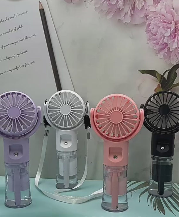 Ventilador de Mano con Atomizador de 4 Velocidades - USB