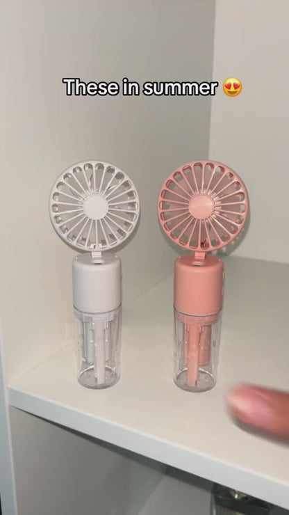 Ventilador de Mano con Atomizador de 4 Velocidades - USB